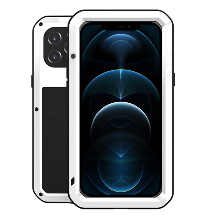 For iPhone 12 Pro Max LOVE MEI Metal Shockproof Life Waterproof Dustproof Protective Case(White) - iPhone 12 Pro Max Cases by LOVE MEI | Online Shopping South Africa | PMC Jewellery