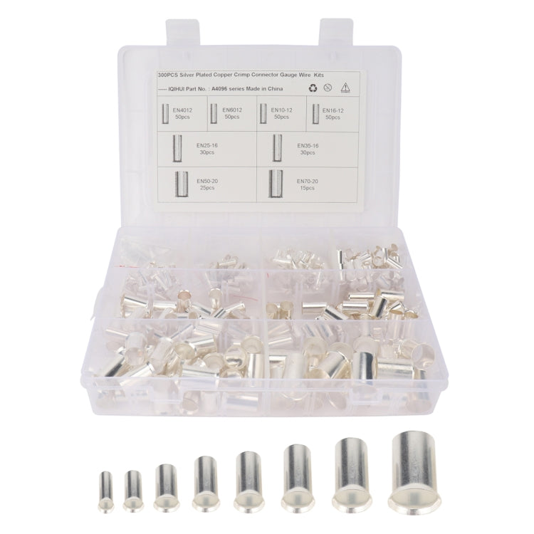 300 PCS 8 Specifications Non Insulated Ferrules Pin Cord End Kit EN Series - Booster Cable & Clip by PMC Jewellery | Online Shopping South Africa | PMC Jewellery | Buy Now Pay Later Mobicred