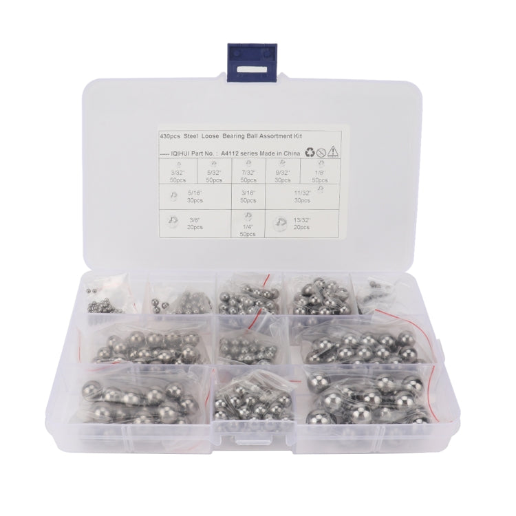 430 PCS Car / Motorcycle 11 Specifications High Precision G25 Bearing Steel Ball - Nuts & Bolts by PMC Jewellery | Online Shopping South Africa | PMC Jewellery | Buy Now Pay Later Mobicred