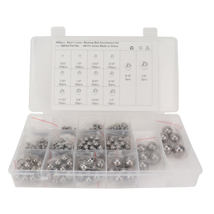 650 PCS Car / Motorcycle 14 Specifications High Precision G25 Bearing Steel Ball - Nuts & Bolts by PMC Jewellery | Online Shopping South Africa | PMC Jewellery | Buy Now Pay Later Mobicred