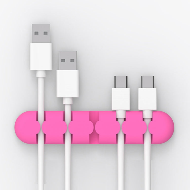 ORICO CBS5 Silicone Material Desktop Cable Manager Winder Fixer, Size: 9.6*2*1.2cm(Pink) - free shipping - PMC Jewellery - Order now!
