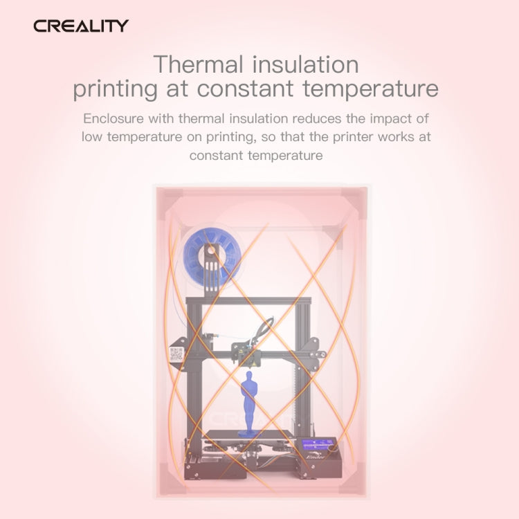 Creality 3D Printer Flame Retardant Aluminum Foil Cloth Protective Cover for Ender-3, Small Size: 72x60x48cm - Parts by Creality | Online Shopping South Africa | PMC Jewellery | Buy Now Pay Later Mobicred