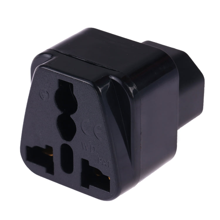 Portable Universal Socket to C14 Male Plug UPS PDU APC Computer Server Power Adapter Travel Charger (Black) - Plug Adaptor by PMC TechLife | Online Shopping South Africa | PMC TechLife