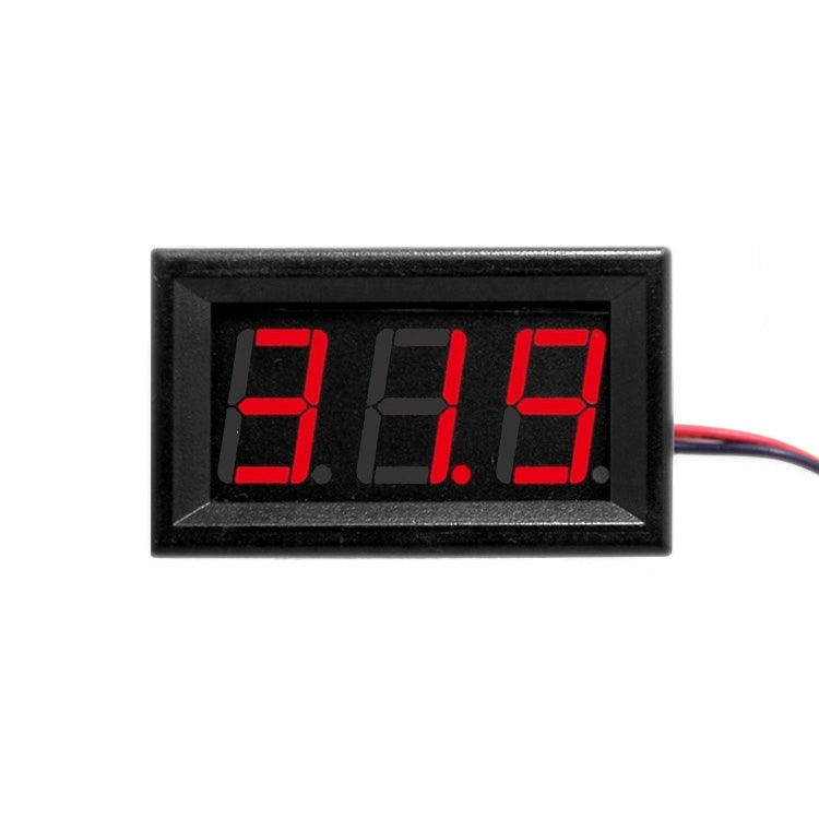 10 PCS 0.56 inch 2 Welding Wires Digital Voltage Meter with Shell, Color Light Display, Measure Voltage: DC 4.5-30V (Red) - Current & Voltage Tester by PMC Jewellery | Online Shopping South Africa | PMC Jewellery | Buy Now Pay Later Mobicred