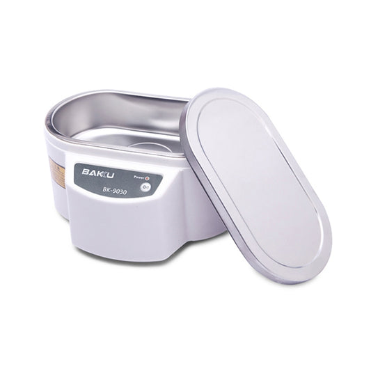 BAKU BK-9030 30W 0.8L LCD Display Ultrasonic Cleaner, AC 220V, EU Plug(White) - Ultrasonic Cleaner by BAKU | Online Shopping South Africa | PMC Jewellery | Buy Now Pay Later Mobicred