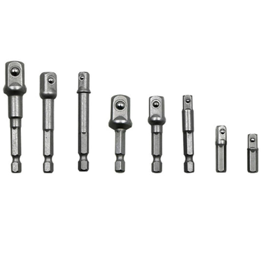 8 PCS/Set Socket Bit Extension Bar Hex Shank Adapter Drill Nut Driver Power Drill Bit, 1/4(65/50/30/25mm), 3/8(65/50mm), 1/2(73/50mm) - Hex Key & Spanner by PMC Jewellery | Online Shopping South Africa | PMC Jewellery