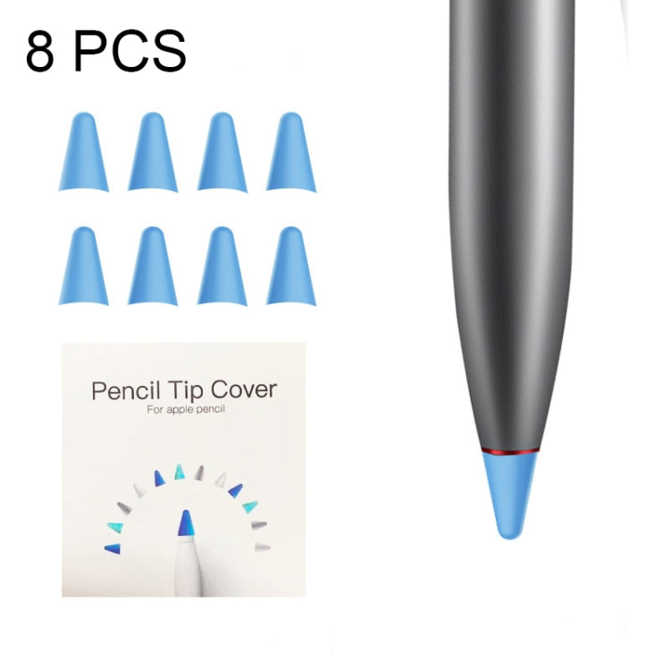 8 PCS Non-slip Mute Wear-resistant Nib Cover for M-pencil Lite (Dark Blue) - Pencil Accessories by PMC Jewellery | Online Shopping South Africa | PMC Jewellery | Buy Now Pay Later Mobicred