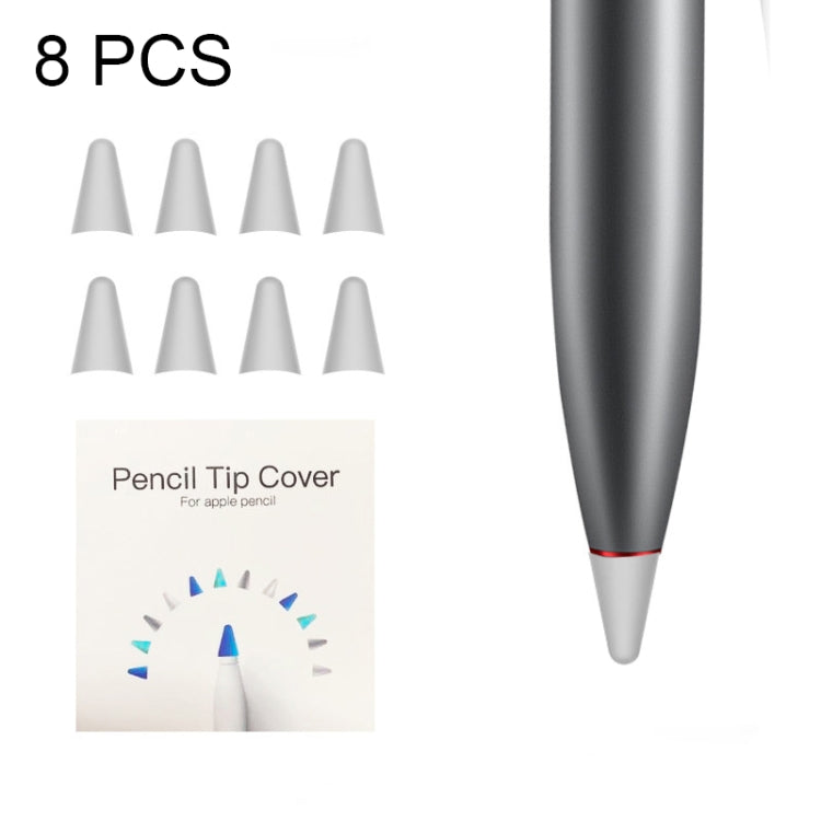 8 PCS Non-slip Mute Wear-resistant Nib Cover for M-pencil Lite (Grey) - Pencil Accessories by PMC Jewellery | Online Shopping South Africa | PMC Jewellery | Buy Now Pay Later Mobicred