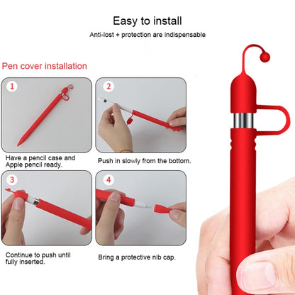 Apple Pen Cover Anti-lost Protective Cover for Apple Pencil (Red) - Pencil Accessories by PMC Jewellery | Online Shopping South Africa | PMC Jewellery | Buy Now Pay Later Mobicred