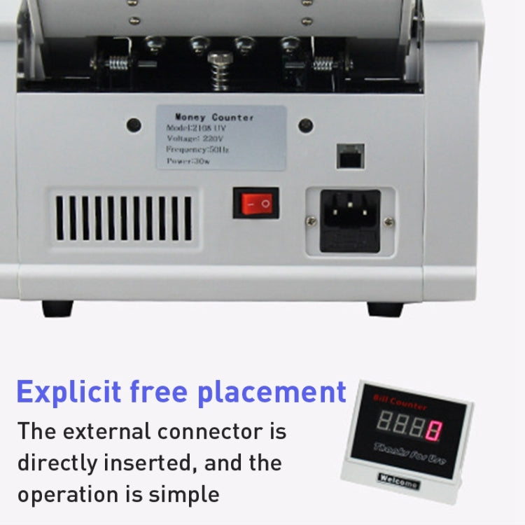 2108UV/IR 220V Multi-Currency Currency Counter, Specification: EU Plug - Currency Counter by PMC TechLife | Online Shopping South Africa | PMC TechLife | Buy Now Pay Later Mobicred
