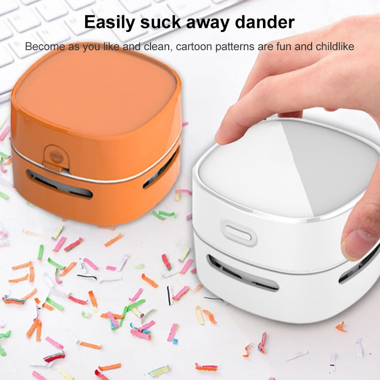 3W Hardcover Battery Style Portable Handheld Wireless Mini Desktop Vacuum Cleaner(White) - Mini Vacuum Cleaner by PMC TechLife | Online Shopping South Africa | PMC TechLife | Buy Now Pay Later Mobicred