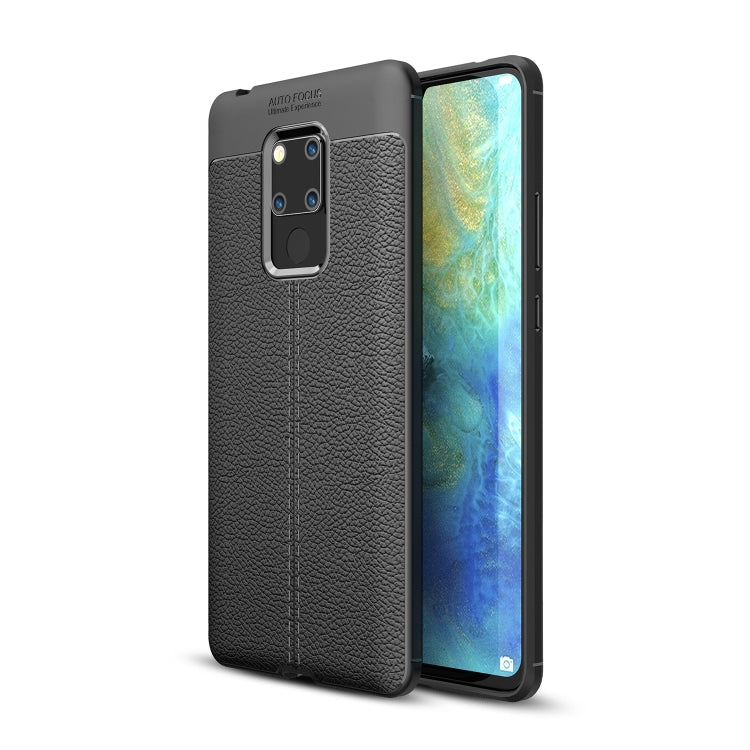 Litchi Texture TPU Shockproof Case for Huawei Mate 20 X (Black) - Huawei Cases by PMC Jewellery | Online Shopping South Africa | PMC Jewellery