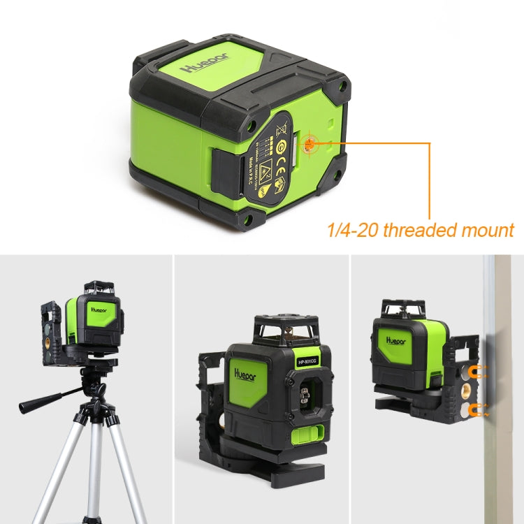 901CG H360 Degrees / V130 Degrees Laser Level Covering Walls and Floors 5 Line Green Beam IP54 Water / Dust proof(Green) - Laser Rangefinder by PMC Jewellery | Online Shopping South Africa | PMC Jewellery | Buy Now Pay Later Mobicred