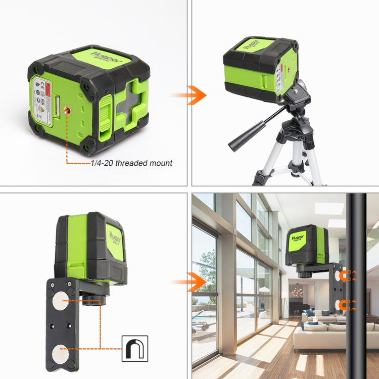 9011G 1V1H 15mW 2 Line Green Beam Laser Level Covering Walls and Floors(Green) - Laser Rangefinder by PMC Jewellery | Online Shopping South Africa | PMC Jewellery | Buy Now Pay Later Mobicred