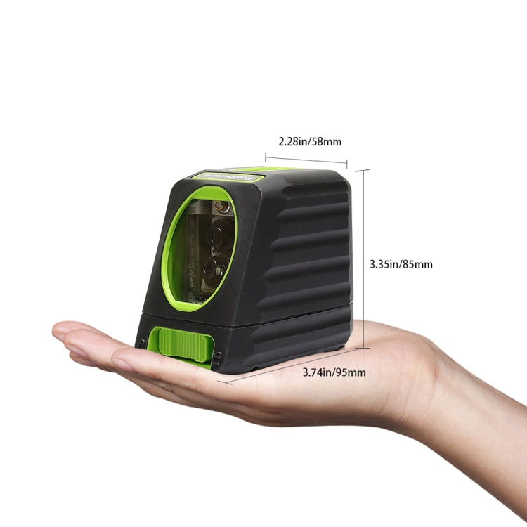 BOX-1G 1V1H 40mW & 10mW 2 Line Green Beam Laser Level Covering Walls and Floors (Green) - Laser Rangefinder by PMC Jewellery | Online Shopping South Africa | PMC Jewellery | Buy Now Pay Later Mobicred