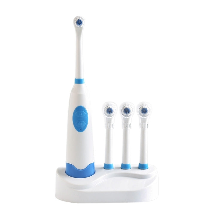 2W Creative Household Waterproof Rotary Electric Toothbrush Set with 4 Replacement Brush Heads & Base, 8500 Revolutions Per Minute(Blue) - Toothbrushes by PMC Jewellery | Online Shopping South Africa | PMC Jewellery | Buy Now Pay Later Mobicred