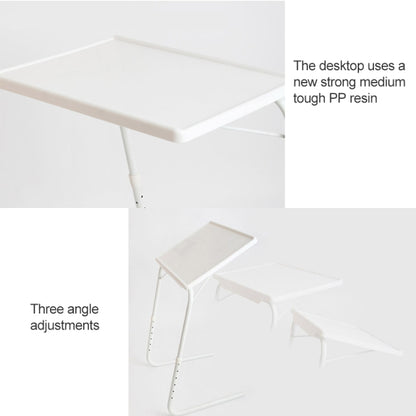 Plastic Pad Steel Tube Bracket Liftable Foldable Portable Multi-purpose Laptop Table, Adjustable Height: 52-72cm, Adjustable Angle: 30 Degrees / 60 Degrees / 90 Degrees(White) - Laptop Stand by PMC Jewellery | Online Shopping South Africa | PMC Jewellery | Buy Now Pay Later Mobicred