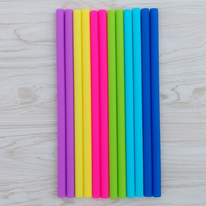 Food Grade Silicone Straws Cartoon Colorful Drink Tools, Straight Pipe, Length: 25cm, Outer Diameter: 11mm, Inner Diameter: 9mm, Random Color Delivery - Drinking Tools by PMC Jewellery | Online Shopping South Africa | PMC Jewellery