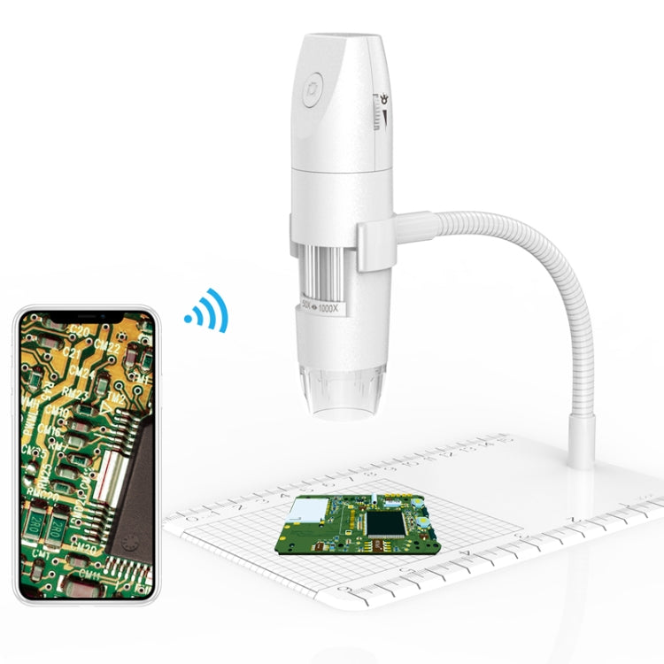 316 50-1000X Adjustable Smart Wifi USB Digital Microscope (White) - free shipping - PMC Jewellery - Order now!