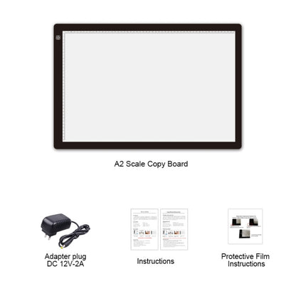 A2 Size 23W 12V  LED Three Level of Brightness Dimmable Acrylic Copy Boards for Anime Sketch Drawing Sketchpad, with Power Adapter -  by PMC Jewellery | Online Shopping South Africa | PMC Jewellery | Buy Now Pay Later Mobicred