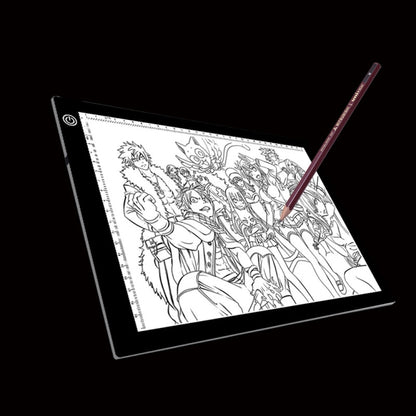 A4 Size 5W 5V LED Three Level of Brightness Dimmable Acrylic Copy Boards for Anime Sketch Drawing Sketchpad, with USB Cable & Plug, Size：220x330x5mm -  by PMC Jewellery | Online Shopping South Africa | PMC Jewellery | Buy Now Pay Later Mobicred