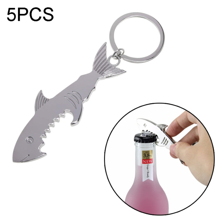 5 PCS Multi-function Shark Bottle Opener Key Chain Car Key Pendant, Size: 13.5x3cm - Key Rings by PMC TechLife | Online Shopping South Africa | PMC TechLife | Buy Now Pay Later Mobicred