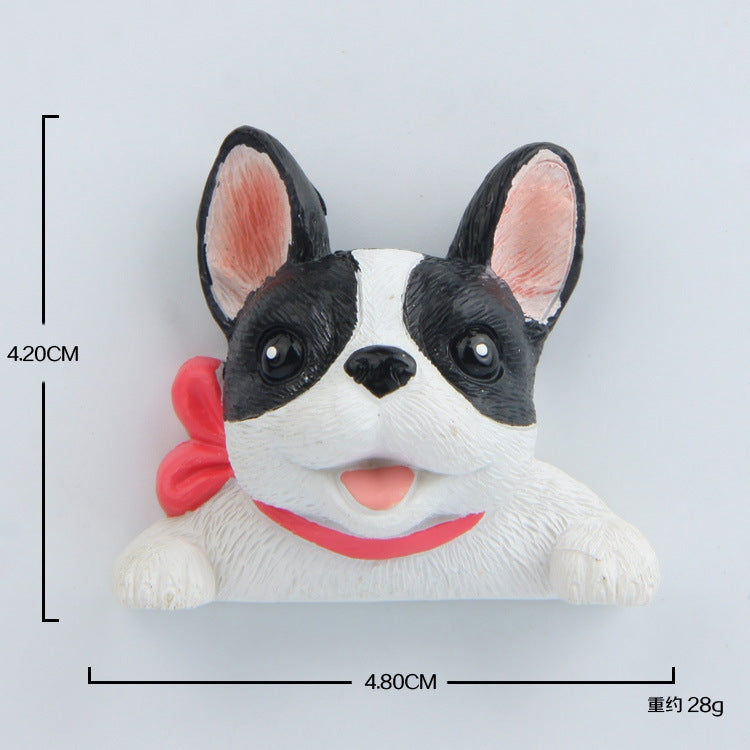 Home Decoration Originality French Bulldog Tie 3D Fridge Paste, NO Magnetic - Fridge Magnets by PMC Jewellery | Online Shopping South Africa | PMC Jewellery | Buy Now Pay Later Mobicred