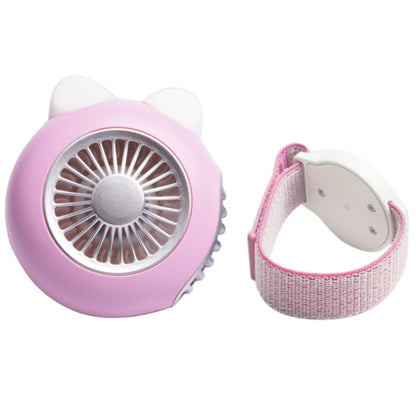 LORDNINO SBF003 3W USB Charging Portable Electric Fan with Magnetic Wristband, 3 Speed Control (Pink) - Electric Fans by PMC Jewellery | Online Shopping South Africa | PMC Jewellery | Buy Now Pay Later Mobicred