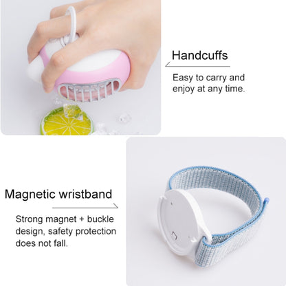 LORDNINO SBF003 3W USB Charging Portable Electric Fan with Magnetic Wristband, 3 Speed Control (Pink) - Electric Fans by PMC Jewellery | Online Shopping South Africa | PMC Jewellery | Buy Now Pay Later Mobicred