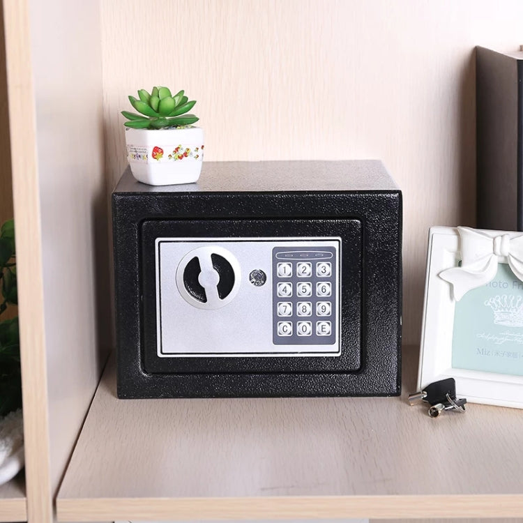 17E Home Mini Electronic Security Lock Box Wall Cabinet Safety Box without Coin-operated Function(Obsidian Black) - Safety Box by PMc TechLife | Online Shopping South Africa | PMc TechLife | Buy Now Pay Later Mobicred