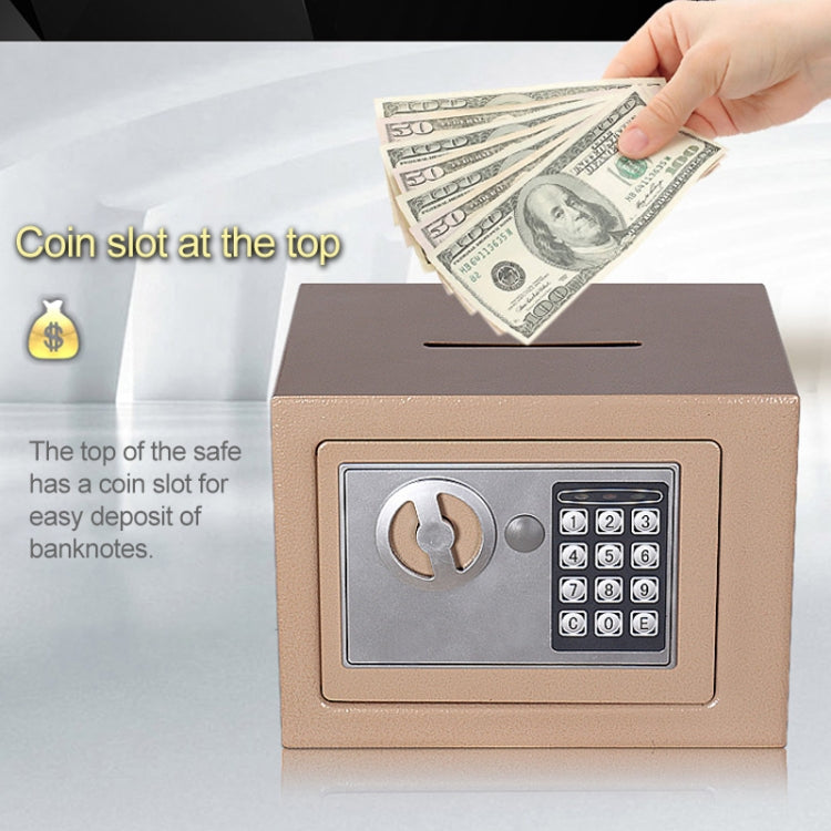 17E Home Mini Electronic Security Lock Box Wall Cabinet Safety Box without Coin-operated Function(Obsidian Black) - Safety Box by PMc TechLife | Online Shopping South Africa | PMc TechLife | Buy Now Pay Later Mobicred