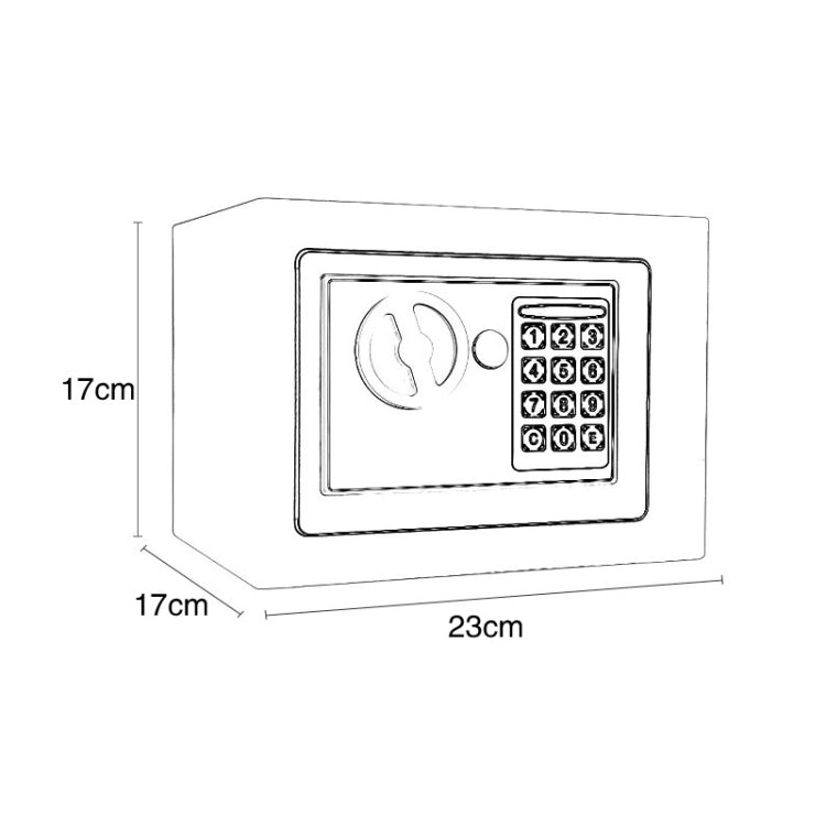 17E Home Mini Electronic Security Lock Box Wall Cabinet Safety Box with Coin-operated Function(Bronze) - Safety Box by PMc TechLife | Online Shopping South Africa | PMc TechLife | Buy Now Pay Later Mobicred