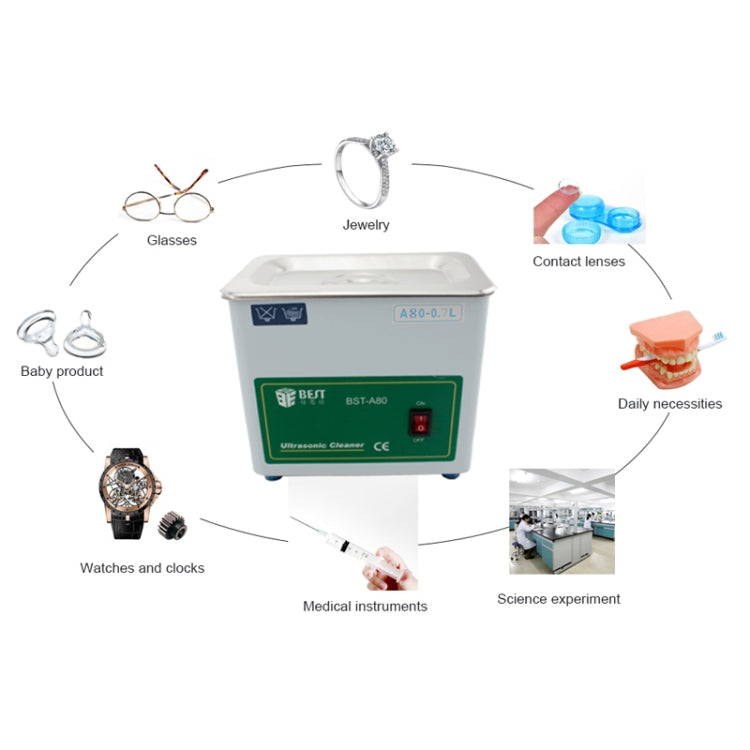 BEST-A80 0.7L Ultrasonic Washing Machine (Voltage 220V) - free shipping - PMC TechLife - Order now!