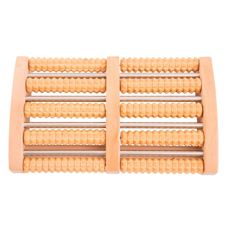 Thickened Large Non-slip Five-row Solid Wood Roller Foot Massager - free shipping - PMC TechLife - Order now!