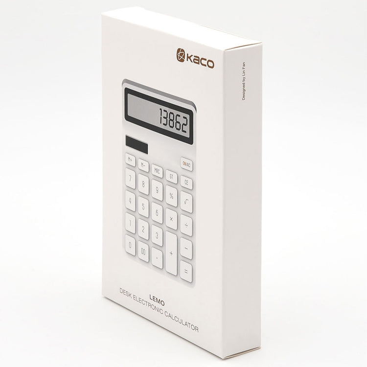 Original Xiaomi Youpin LEMO Rice Calculator 12-bit LED Display ABS Material 6 Degree Angle(White) - Calculator by Xiaomi | Online Shopping South Africa | PMC Jewellery | Buy Now Pay Later Mobicred