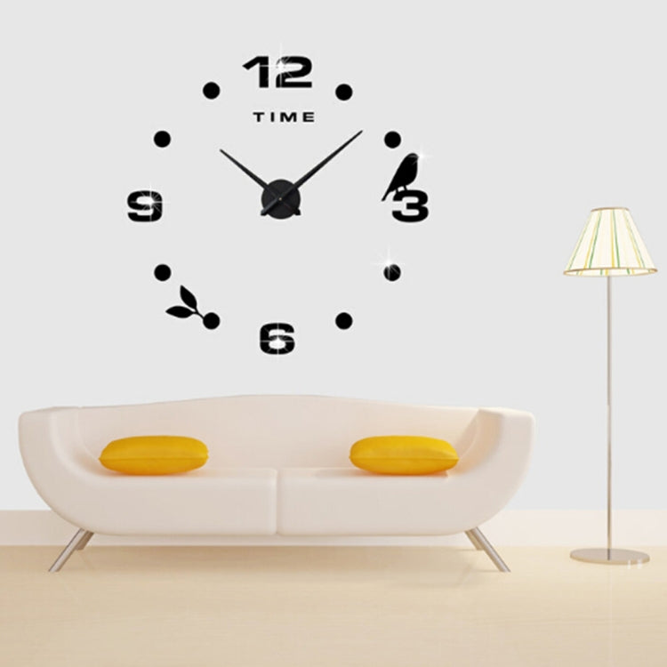 Bedroom Home Office Decoration Frameless Large Size DIY 3D Mirror Surface Wall Stickers Quiet Clock, Size: 100*100cm(Black) - DIY Clocks by PMc TechLife | Online Shopping South Africa | PMc TechLife | Buy Now Pay Later Mobicred