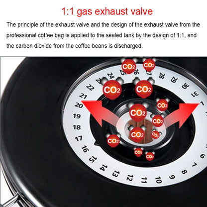 1200ml Stainless Steel Sealed Food Coffee Grounds Bean Storage Container with Built-in CO2 Gas Vent Valve & Calendar (Red) - Coffee Tools by PMC Jewellery | Online Shopping South Africa | PMC Jewellery | Buy Now Pay Later Mobicred