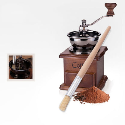 2 PCS Wood Handle Bristles Coffee Grinder Dusting Cleaning Brush, Length: 19.5cm - Coffee Tools by PMC Jewellery | Online Shopping South Africa | PMC Jewellery | Buy Now Pay Later Mobicred