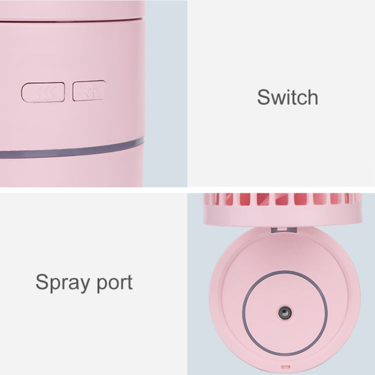 T9 Portable Adjustable USB Charging Desktop Humidifying Fan with 3 Speed Control (Pink) - Electric Fans by PMC Jewellery | Online Shopping South Africa | PMC Jewellery | Buy Now Pay Later Mobicred