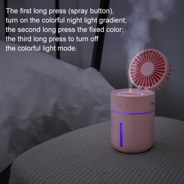 T9 Portable Adjustable USB Charging Desktop Humidifying Fan with 3 Speed Control (Pink) - Electric Fans by PMC Jewellery | Online Shopping South Africa | PMC Jewellery | Buy Now Pay Later Mobicred