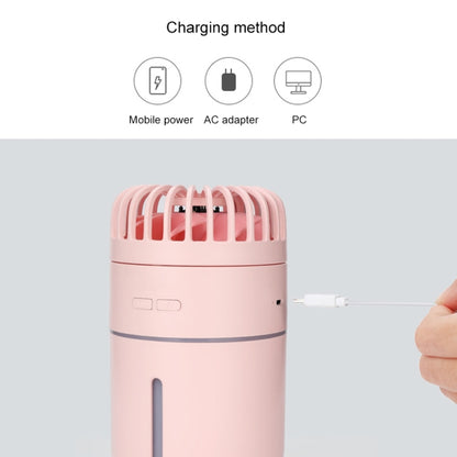 T9 Portable Adjustable USB Charging Desktop Humidifying Fan with 3 Speed Control (Pink) - Electric Fans by PMC Jewellery | Online Shopping South Africa | PMC Jewellery | Buy Now Pay Later Mobicred