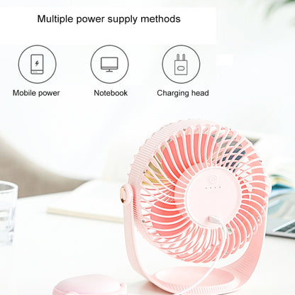 F12 Portable Rotatable USB Charging Stripe Desktop Fan with 3 Speed Control (White) - Electric Fans by PMC Jewellery | Online Shopping South Africa | PMC Jewellery | Buy Now Pay Later Mobicred