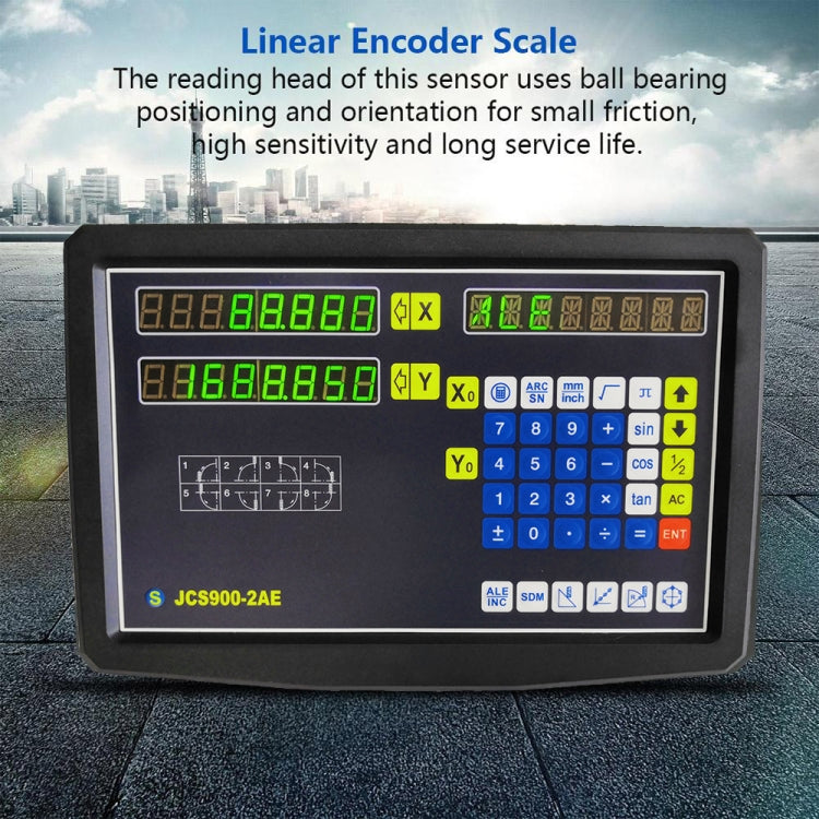 JCS900-2AE Two Axes Digital Readout Display Milling Lathe Machine, EU Plug - Digital Multimeter by PMC Jewellery | Online Shopping South Africa | PMC Jewellery | Buy Now Pay Later Mobicred