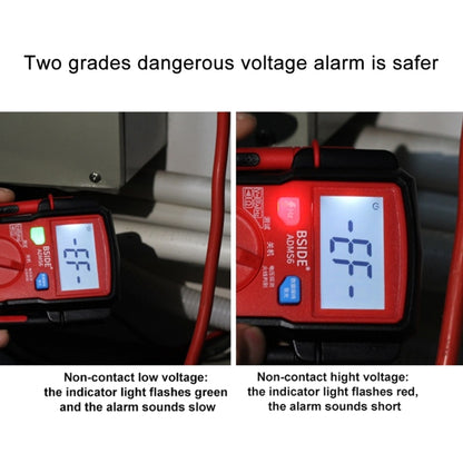 BSIDE ADMS6 High-precision Fully Automatic Small Digital Intelligent Multimeter with HD Digital Display & Shockproof Cover, Support Function Range Switch & Double-sided Pen Holder (Red) - Digital Multimeter by PMC Jewellery | Online Shopping South Africa | PMC Jewellery | Buy Now Pay Later Mobicred