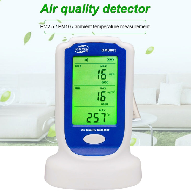 BENETECH GM8803 Home Indoor Air Quality Detector Haze Smog Tester PM2.5 PM10 Gas Analyzers - Air & Water Quality Tester by BENETECH | Online Shopping South Africa | PMC Jewellery | Buy Now Pay Later Mobicred