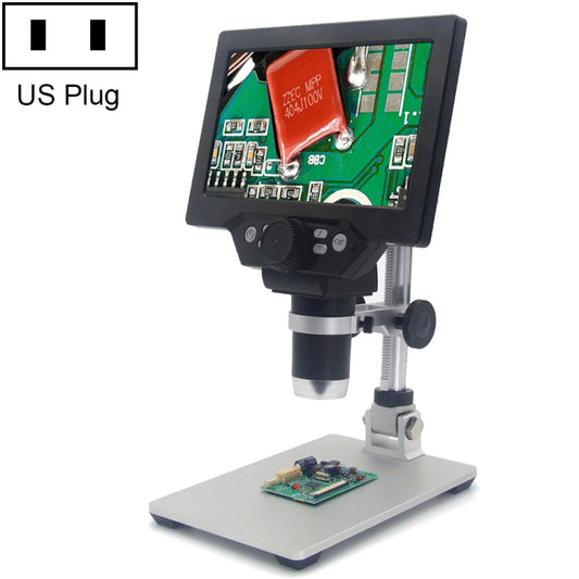 G1200 7 inch LCD Screen 1200X Portable Electronic Digital Desktop Stand Microscope, US Plug - Digital Microscope by PMC Jewellery | Online Shopping South Africa | PMC Jewellery | Buy Now Pay Later Mobicred