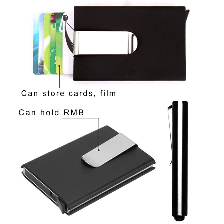 Frosted Antimagnetic Solid Color Credit Card Holder Money Clip Wallet, Size: 10*6.6cm(Red) - free shipping - PMC Jewellery - Order now!