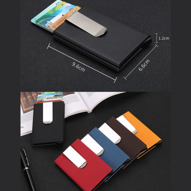 Frosted Antimagnetic Solid Color Credit Card Holder Money Clip Wallet, Size: 10*6.6cm(Red) - free shipping - PMC Jewellery - Order now!
