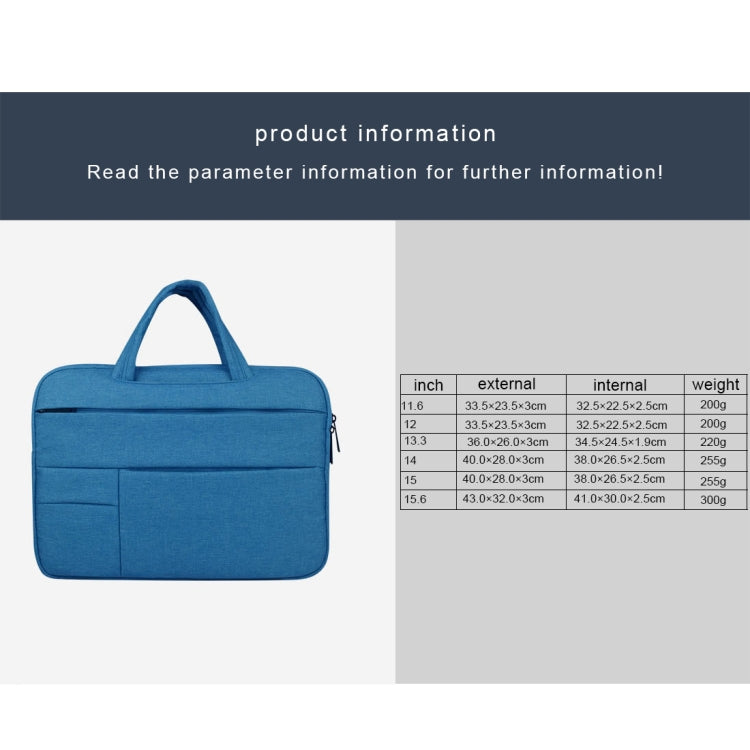 Universal Multiple Pockets Wearable Oxford Cloth Soft Portable Leisurely Handle Laptop Tablet Bag, For 14 inch and Below Macbook, Samsung, Lenovo, Sony, DELL Alienware, CHUWI, ASUS, HP (navy) - 15 inch by PMC Jewellery | Online Shopping South Africa | PMC Jewellery | Buy Now Pay Later Mobicred