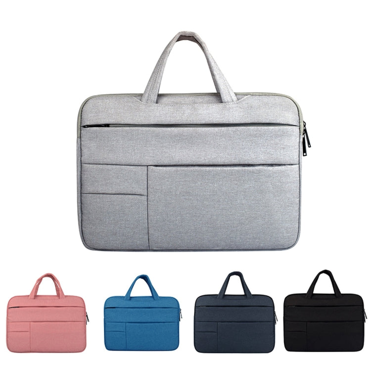 Universal Multiple Pockets Wearable Oxford Cloth Soft Portable Leisurely Handle Laptop Tablet Bag, For 15.6 inch and Below Macbook, Samsung, Lenovo, Sony, DELL Alienware, CHUWI, ASUS, HP (Grey) - 15.6 - 17 inch by PMC Jewellery | Online Shopping South Africa | PMC Jewellery | Buy Now Pay Later Mobicred